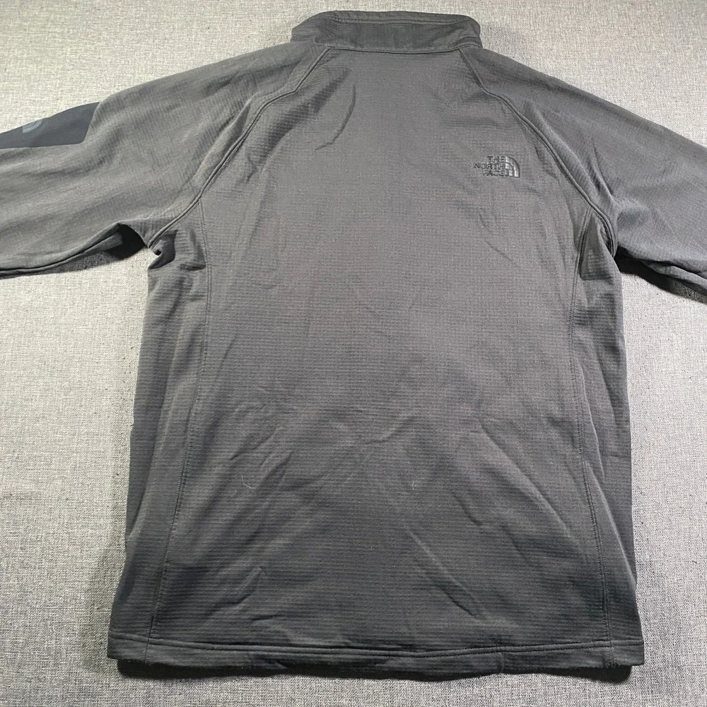 The North Face Mountain Peaks Full Zip Grid Fleece Lined Jacket Mens Large Gray